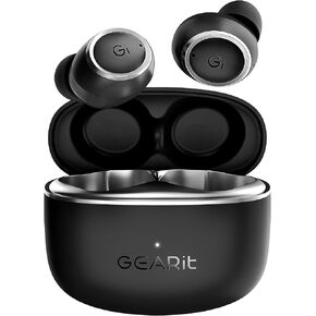 GEARit True Wireless Bluetooth Earbuds Compatible with iPhone, Android - 22H Playtime Earpods w/Active Noise Cancellation Up to 98.5% - HD Sound Clarity, Smart Touch Control - 5.4 Bluetooth Ear Buds