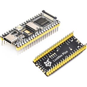 LuckFox Pico RV1103 Linux Micro Development Board with Pre-Soldered Header, Integrates ARM Cortex-A7/RISC-V MCU/NPU/ISP Processors, Support GPIO UART SPI I2C USB Interface