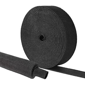 Jdtccable 10FT 1/2 inch 2:1 Heat Shrinkable brained Sleeving Heat Shrink Sleeve Abrasion Protection Flexibility Wiring Harness Cable Sheath Tubing
