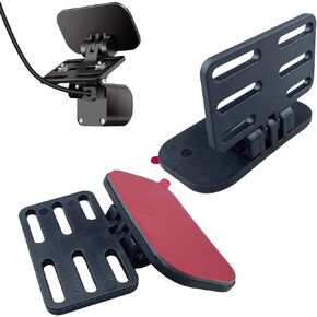 2 PCS Car Reversing Camera Bracket, Rear Window Self-Adhesive Base Adjustable Angle Camera Mounting Stand, Waterproof and Rust-Proof Back Camera Holder, Universal for Cars Trucks (Black)