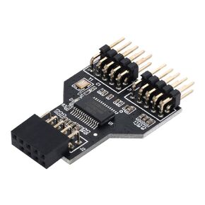 NFHK Motherboard 9pin USB 2.0 Header 1 to 2 Female Extension HUB Connector Adapter Port Multilier