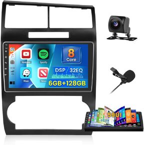 [8 Core 6G+128G] Inefala Android Car Radio Stereo for Dodge Charger Magnum 2005-2007 with Wireless Carplay & Android Auto, 9" Touchscreen with GPS/WiFi BT FM/RDS 32EQ DSP 59UI SWC Backup Camera