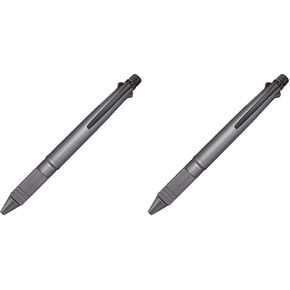 uni Jetstream 4&1 Metal Edition, 0.5mm Ballpoint Pen (Black, Red, Blue, Green) and 0.5mm Mechanical Pencil, Ice Silver (MSXE52000A05.81)