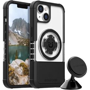 Rokform - iPhone 14 Dual Magnet & MagSafe Compatible Crystal Case + Swivel Dash Mount Phone Mount for Car, Truck, or Van