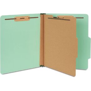Staples Colored Pressboard Classification Folders, Letter, 1 Partition, Red, 20/Pack