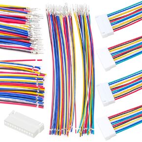 XH 2.54mm jst female موصل مع سلك 22AWG مسبقًا ، JST XHP-12،2/3/4/6/6/8/9/10/10/12pin موصل بطول 10/20/10/00/10 سم (مجموعة 1 مجموعة XH2.54 12PIN-20CM)