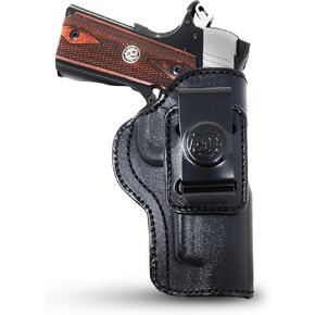 Genuine Leather Iwb Holster for 1911 4" Pistol - Tactical Handgun Iwb Leather Holster - Comfortable Appendix Everyday Carry