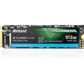 Inland Professional 256GB NVME SSD M.2 2280 PCIe Gen 3.0x4 3D TLC NAND Drive Internal Solid State ، PCIe Express 3.1 و NVME 1.3 متوافق (256 جيجابايت)