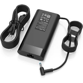 150W 19.5V 7.7A Laptop Charger Replacement for HP Zbook 15 16 17 15U 15V G9 G8 G7 G6 G5 G4 G3 ZBook Studio G8 G7 G6 G5 G4 G3 OMEN by 15 17 Pavilion Gaming 15 17 TPN-CA11 TPN-DA09 Power Adapter Cord