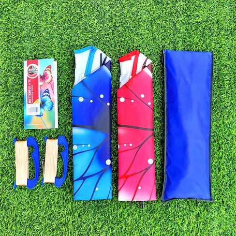 Mint's Colorful Life 55'' Purple Butterfly Kite with 7.1in Kite Reel Winder, Easy Flying Kite & Kite String Spool for Kids & Adults, Best Beach Kite Set for Beginners in Kuwait