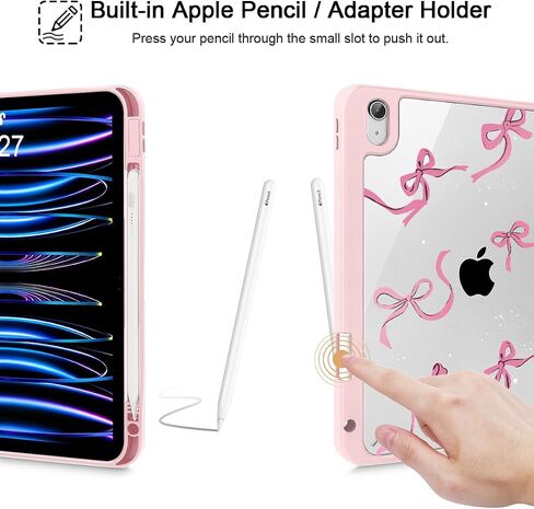 May Chen for iPad (A16) CASE 11th Generation 11 Inch 2025 ، iPad 10th Gen Case 2022 10.9 بوصة ، حامل قلم رصاص مدمج مع غطاء مقاوم للصدمات واضحة الشفافية in Kuwait