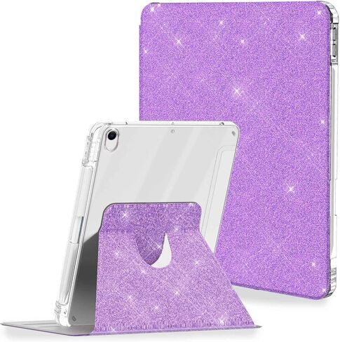 Feams Case for iPad (A16) 11th Generation 11 Inch 2025, iPad 10th Generation 10.9 Inch 2022, Rotating Case Clear Back Cover with Pencil Holder & Auto Sleep, Pink Marble in Kuwait