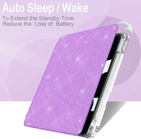 Feams Case for iPad (A16) 11th Generation 11 Inch 2025, iPad 10th Generation 10.9 Inch 2022, Rotating Case Clear Back Cover with Pencil Holder & Auto Sleep, Pink Marble in Kuwait