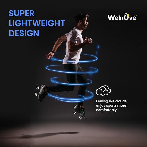 Running Sports Insoles Plantar Fasciitis - Welnove Athletic Inserts Arch Support for Flat Feet - Shock Absorption Insoles Foot Pain Fatigue Relief, Enhance Performance, Fit Most Shoes, Men Women (XL) in Kuwait