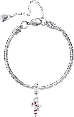 GMXLin Christmas Snowman Snowflake Charm for Pandora Bracelets Dangle Bead for Women Mom Grandma Sister in Kuwait