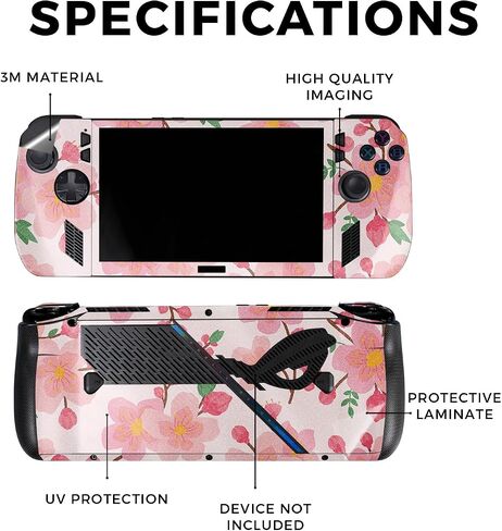 Skin Compatible with Asus ROG Ally X - Lilies in Bloom - Premium 3M Vinyl Protective Wrap Decal Cover - Easy to Apply | Crafted in The USA by MightySkins in Saudi Arabia