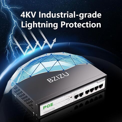 Poe Switch 6 Port 100Mbps ، مع 4x 802.3af/في المنافذ و 2 Uplink - 65 واط الطاقة الإجمالية ، وتصميم المعادن بدون مروحة ، والتوصيل والتشغيل مفتاح غير مُدارة لكاميرات IP ، ونقاط الوصول (سطح المكتب/الحائط) in Kuwait