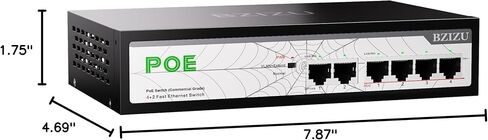 Poe Switch 6 Port 100Mbps ، مع 4x 802.3af/في المنافذ و 2 Uplink - 65 واط الطاقة الإجمالية ، وتصميم المعادن بدون مروحة ، والتوصيل والتشغيل مفتاح غير مُدارة لكاميرات IP ، ونقاط الوصول (سطح المكتب/الحائط) in Kuwait