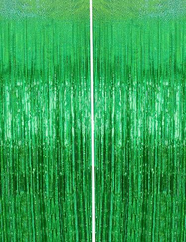 Pink and Green Party Decorations Birthday Curtain Streamers Witch Merch Decor Booth Photo Backdrop Streamers Kit Movie Themed Accessories 2 Pack in Saudi Arabia