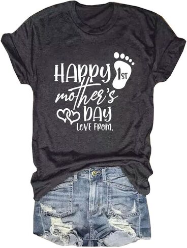 ماما قمصان النساء ماما الأم أمي بروه قميص أمي الجرافيك التي شيرت عيد الأم قميص عادية كم قصير بلايز تيز in Kuwait