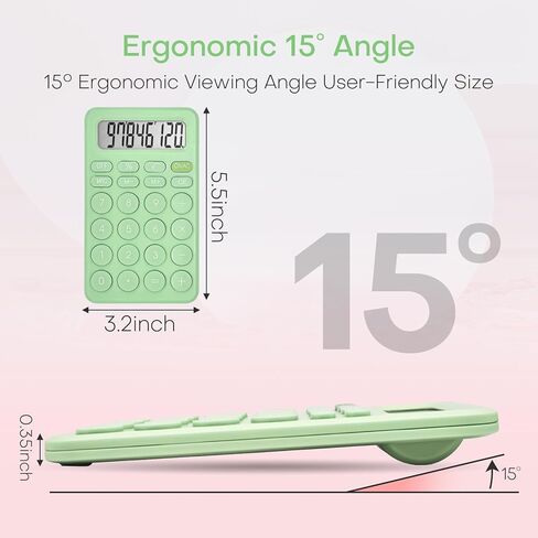 آلة حاسبة لطيفة، آلة حاسبة أساسية بأربع وظائف للمعلمين والطلاب والمكتب الأساسي، آلة حاسبة صغيرة محمولة، 8 أرقام مع شاشة LCD، زر حساس، 5.5×3.2 بوصة وردي in Kuwait