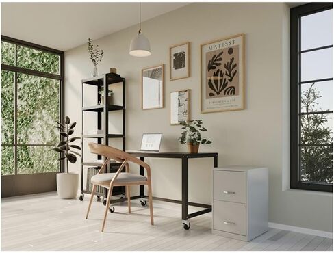 UrbanPro 18". 2 Drawer Metal File Cabinet in Turquoise/White in Kuwait