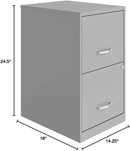 UrbanPro 18". 2 Drawer Metal File Cabinet in Turquoise/White in Kuwait