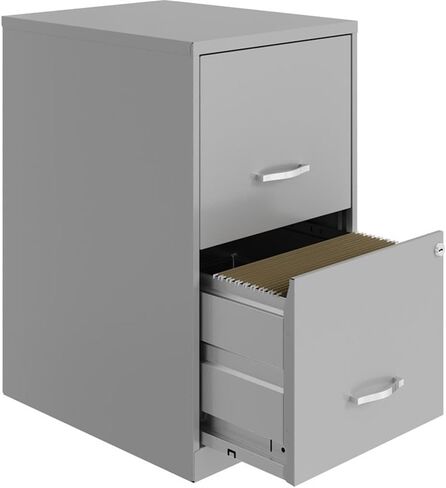 UrbanPro 18". 2 Drawer Metal File Cabinet in Turquoise/White in Kuwait