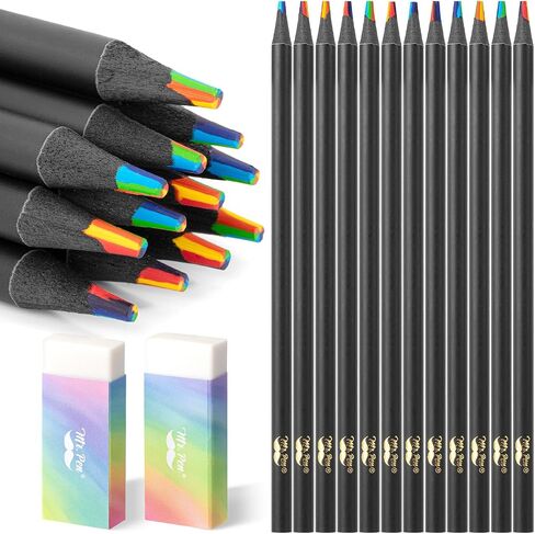 Mr. Pen- Rainbow Pencils, 12 Pack, 7 Color in 1 Rainbow Colored Pencil with Sharpener, Fun Pencils for Kids, Rainbow Pencils for Kids, Colored Pencils for Kids, Color Pencils for Kids in Saudi Arabia