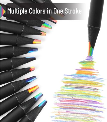 Mr. Pen- Rainbow Pencils, 12 Pack, 7 Color in 1 Rainbow Colored Pencil with Sharpener, Fun Pencils for Kids, Rainbow Pencils for Kids, Colored Pencils for Kids, Color Pencils for Kids in Saudi Arabia