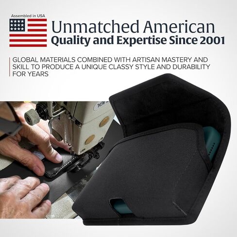 Turtleback Premium Leather Phone Holster for iPhone 16 Pro Max, 15 Pro Max, 14 Pro Max, 13 Pro Max – Black Phone Belt Holder Fits Slim Cases – with Exclusive Metal Belt Clip, Magnetic Closure in Kuwait