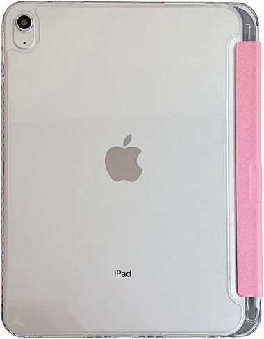 حالة كرتون لطيفة لجيل iPad 10th 10.9 بوصة 2022 مع حامل قلم رصاص ، Trifold Stand Smart iPad مع TPU ناعمة الاستيقاظ/النوم (أبيض) in Kuwait