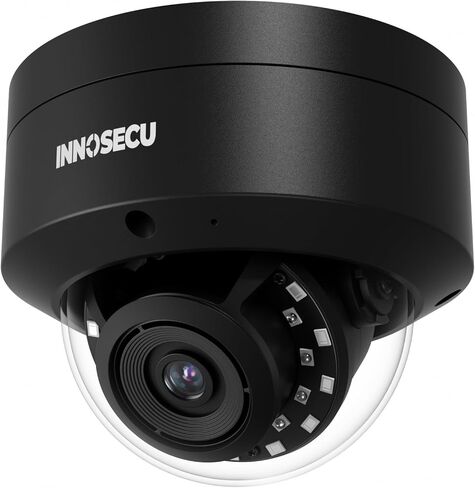 AI 8MP PoE IP Camera, Vandal-Proof Dome Security Camera Outdoor, AI Alarms with Human and Vehicle Detection, Night Vision 100ft, 2.8mm Lens Wide Angle 110°, Built-in Mic, IND8BR54A (White) in Kuwait