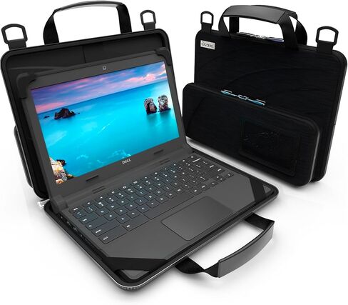 UZBL 11-11.6 Inch Always-on Chromebook Protective Hard Shell Case Cover with Pouch and Shoulder Strap, Fits MacBook Neo 13 inch in Kuwait