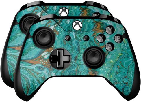 Glossy Glitter Skin Compatible with Microsoft Xbox One Controller (2 Pack) - Tech Web - Premium 3M Vinyl Protective Wrap Decal Cover - Easy to Apply | Crafted in The USA by MightySkins in Saudi Arabia