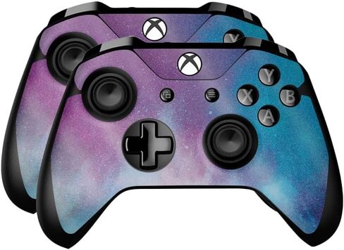 Glossy Glitter Skin Compatible with Microsoft Xbox One Controller (2 Pack) - Tech Web - Premium 3M Vinyl Protective Wrap Decal Cover - Easy to Apply | Crafted in The USA by MightySkins in Saudi Arabia