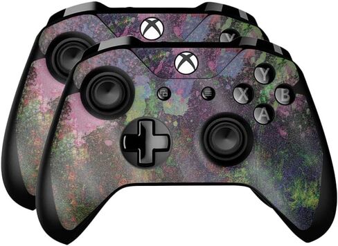 Glossy Glitter Skin Compatible with Microsoft Xbox One Controller (2 Pack) - Tech Web - Premium 3M Vinyl Protective Wrap Decal Cover - Easy to Apply | Crafted in The USA by MightySkins in Saudi Arabia