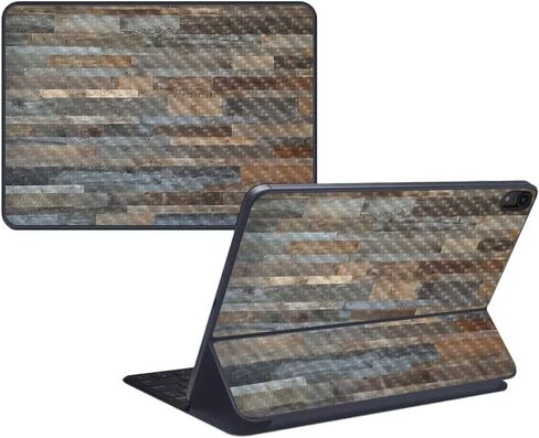 MightySkins Carbon Fiber Skin for Apple iPad Pro Smart Keyboard 11" (2018) - Heartwood - Protective, Durable Textured Carbon Fiber Finish - Easy to Apply, Remove, and Change Styles - Made in The USA in Saudi Arabia