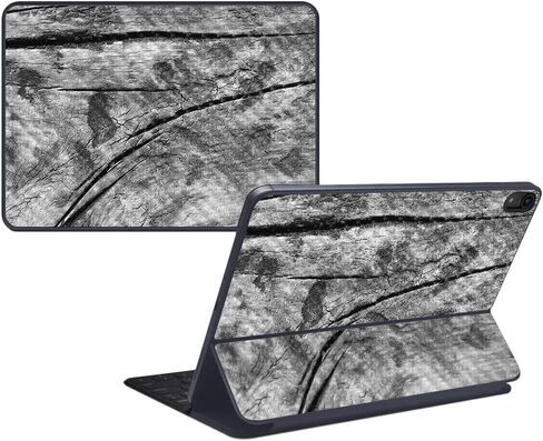 MightySkins Carbon Fiber Skin for Apple iPad Pro Smart Keyboard 11" (2018) - Heartwood - Protective, Durable Textured Carbon Fiber Finish - Easy to Apply, Remove, and Change Styles - Made in The USA in Saudi Arabia