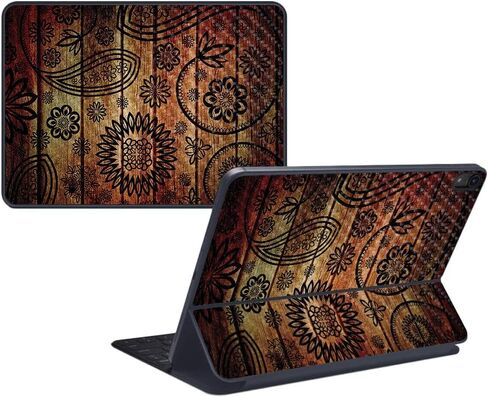 MightySkins Carbon Fiber Skin for Apple iPad Pro Smart Keyboard 11" (2018) - Heartwood - Protective, Durable Textured Carbon Fiber Finish - Easy to Apply, Remove, and Change Styles - Made in The USA in Saudi Arabia