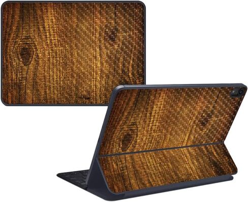 MightySkins Carbon Fiber Skin for Apple iPad Pro Smart Keyboard 11" (2018) - Heartwood - Protective, Durable Textured Carbon Fiber Finish - Easy to Apply, Remove, and Change Styles - Made in The USA in Saudi Arabia