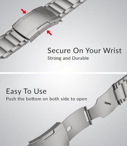Titanium Band for Apple Watch Ultra 2, Titanium Metal Watchband Strap with Integrated Buckle for Apple iWatch 46mm 45mm 44mm 42mm 41mm 40mm 38mm Series 10/9/8/7/6/5/4/3/2/1/SE in Saudi Arabia
