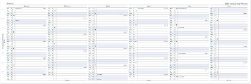 Filofax Calendar Diary Refill, Personal/Compact Size, Vertical Year Planner, White Paper, English, 2025 (C68402-25) in Saudi Arabia