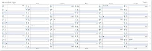 Filofax Calendar Diary Refill, Personal/Compact Size, Vertical Year Planner, White Paper, English, 2025 (C68402-25) in Saudi Arabia