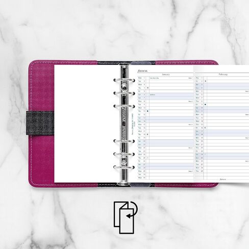 Filofax Calendar Diary Refill, Personal/Compact Size, Vertical Year Planner, White Paper, English, 2025 (C68402-25) in Saudi Arabia