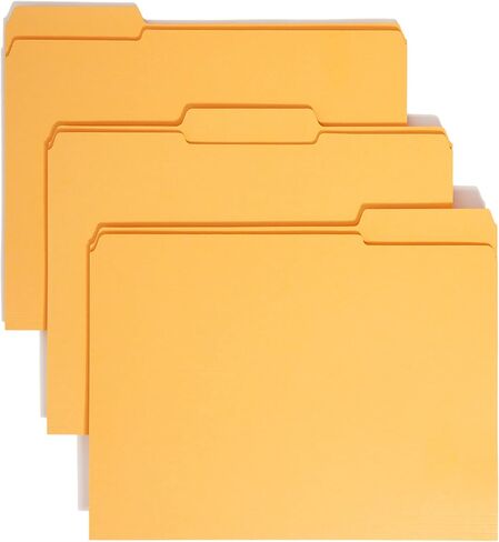 Smead File Folder, Reinforced 1/3-Cut Tab, Letter Size, Manila, 100 Per Box (10434) in Kuwait