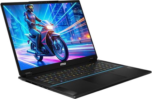 MSI Stealth 18 AI Studio Gaming Laptop, Intel Ultra 9-185H, 64 GB DDR5 RAM, 2 TB PCIe SSD, 18" WQUXGA (3840x2400) 120 Hz Mini LED Display, Nvidia G-Force RTX 4080, Backlit Keyboard, W11 Home, Midnight in Saudi Arabia