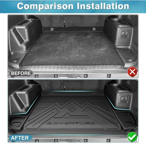 Mixsuper Custom Fit Cargo Liner لقاعدة Toyota Prius 2010-2011، 2012-2015 Toyota Prius اثنان/ثلاثة/أربعة/خمسة، حصيرة صندوق الأمتعة الخلفي لجميع الأحوال الجوية باللون الأسود in Kuwait