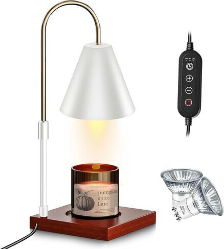 Candle Warmer Lamp with Timer & Dimmer, Electric Candle Warmer Light for Jar Candles Burner, Dimmable Wax Melts Warmer for Bedroom Home Decor, Modern Candle Melter Heater Gifts for Mom in Kuwait