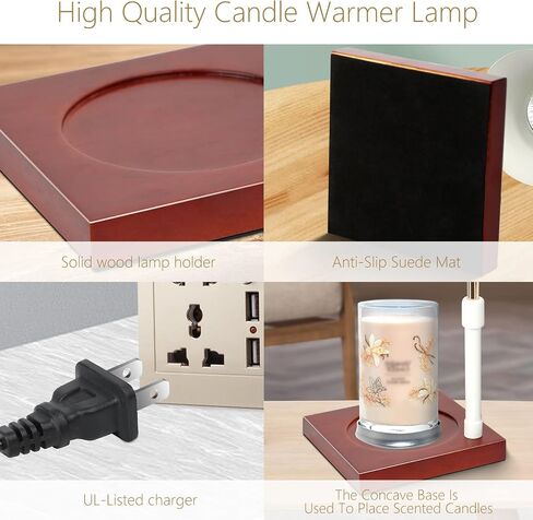 Candle Warmer Lamp with Timer & Dimmer, Electric Candle Warmer Light for Jar Candles Burner, Dimmable Wax Melts Warmer for Bedroom Home Decor, Modern Candle Melter Heater Gifts for Mom in Kuwait